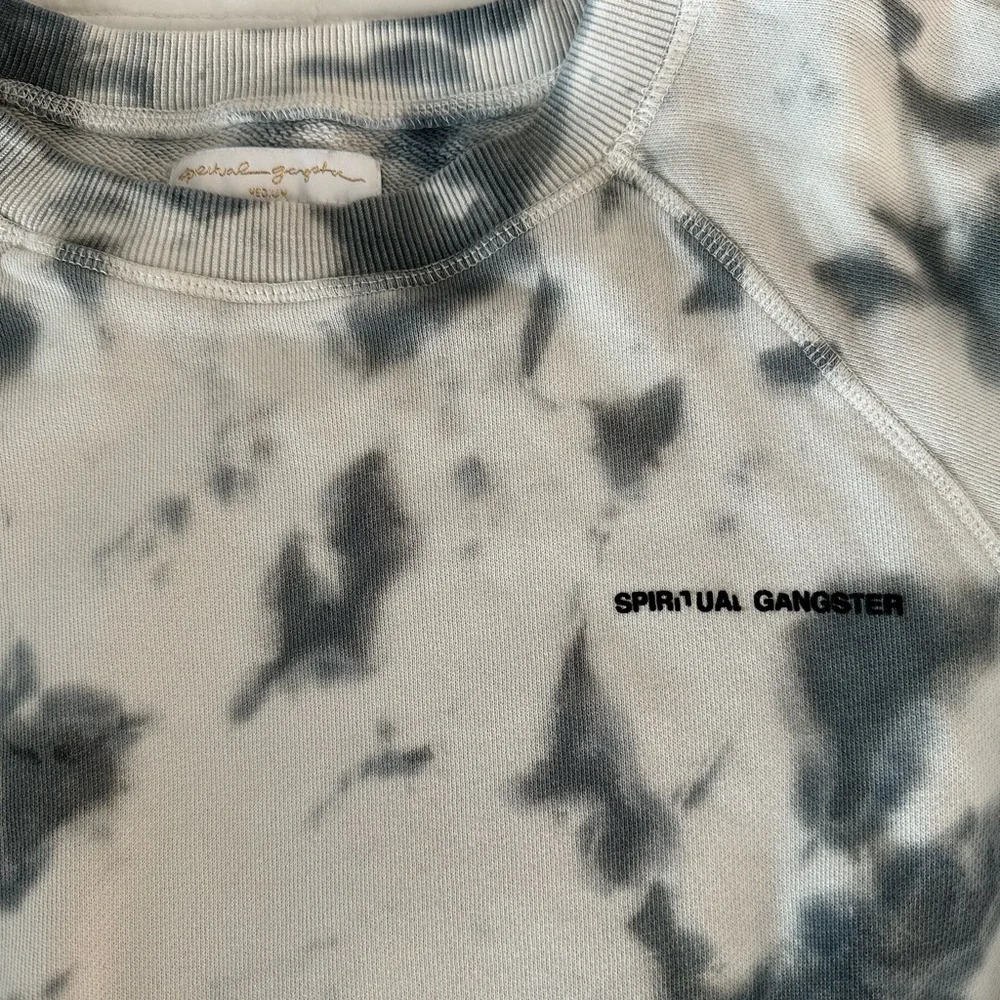 Spiritual Gangster Black and Gray Tie-Dye Sweatshirt - Picture 9 of 11